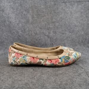 Cushion Walk by Aravon Shoes Womens 8 Skimmer Flats Floral Studs Slip On Comfort